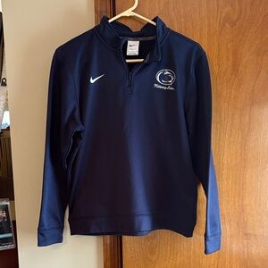 Nike Blue Quarter-Zip Pullover with Logo